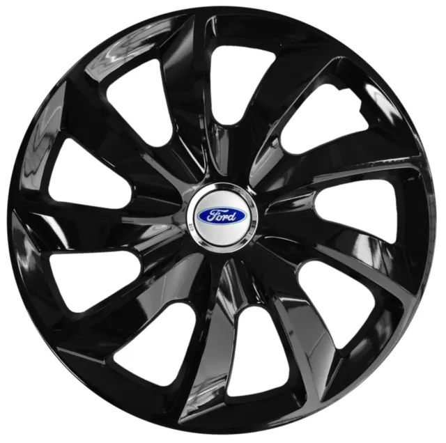 14" Wheel trims fit Ford Fiesta KA 4 x14   inches black gloss