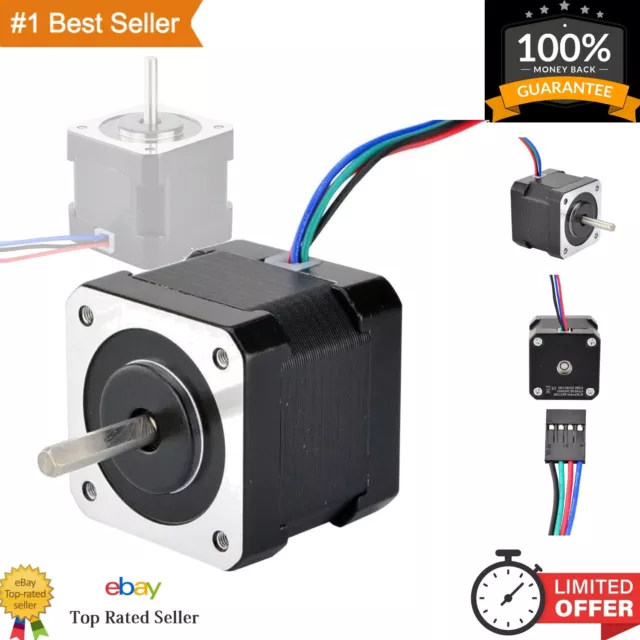 Stepper Motor Nema 17 - 45Ncm Holding Torque - 2A - 1.8 deg. Step Angle - 4 Lead