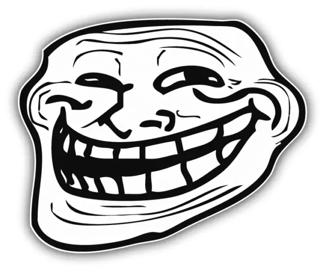 15pcs Troll Face Meme You Mad Bro Sticker Internet Rage Comic Vinyl Sticker  Car Window Trollface Water Bottle Laptop