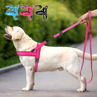 Strong No Pull Dog Harness Front Clip Adjustable Reflective Pet Strap Vest &Lead