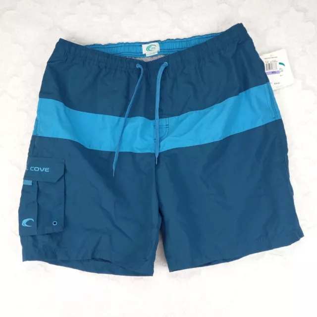 Teal Cove NEW XXL 2XL Swim Trunks / Lined, Drawstring, Elastic Waistband, Pocket