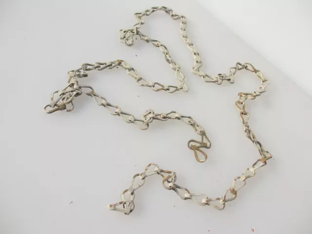 Vintage Brass Lighting Chain Hanger Loop Chandelier Light Old Antique 81"