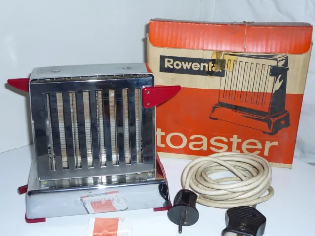Toaster Rowenta E 5113 Brotröster Chrom & Bakelit Flip Turn Over Vintage 50er