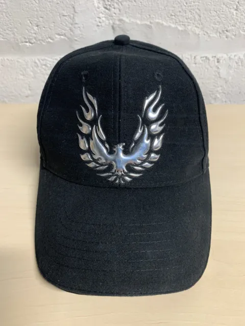Pontiac Firebird Trans Am Hat Cap - Black W/ Liquid Metal Firebird Emblem / Logo