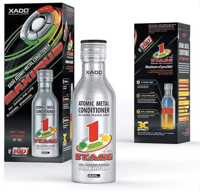 2x XADO 1 Stage Maximum Engine Oil Additive - Restore engine Performance 225ml