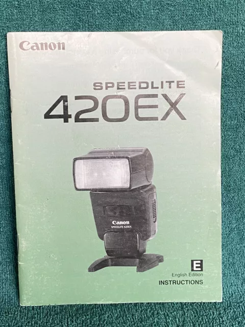 Canon Speedlite 420EX Flash Instruction Manual Original