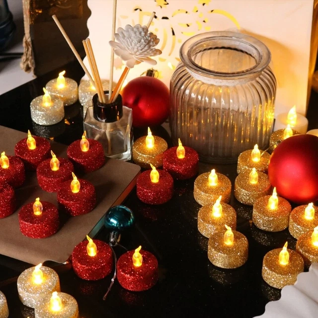 12pcs Flameless Flickering LED Tealight Electronic Votive Night Lamp Home 2