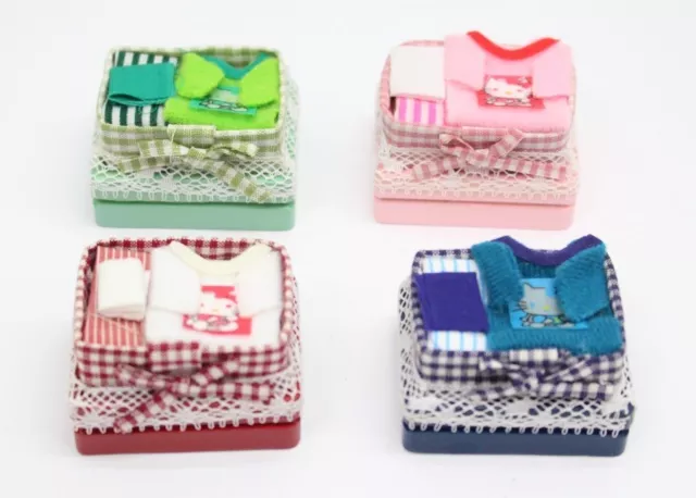 New Dolls House Miniature Baby Clothes Accessories Box 12th Scale FREE P&P