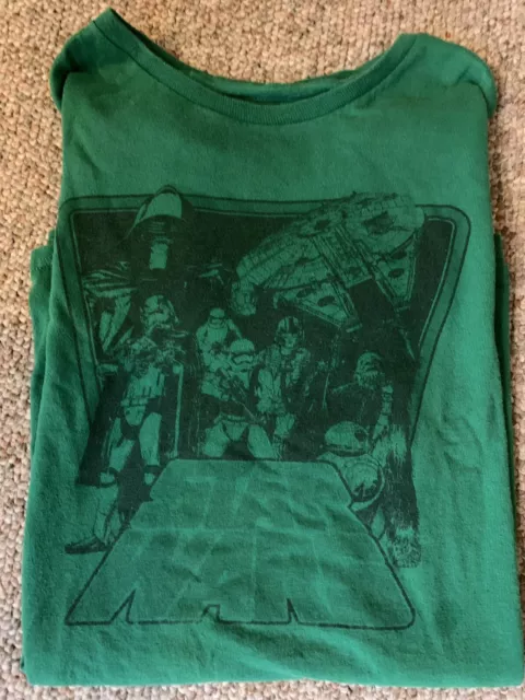 Vintage Starwars Green Logo Tee Shirt Womens Large