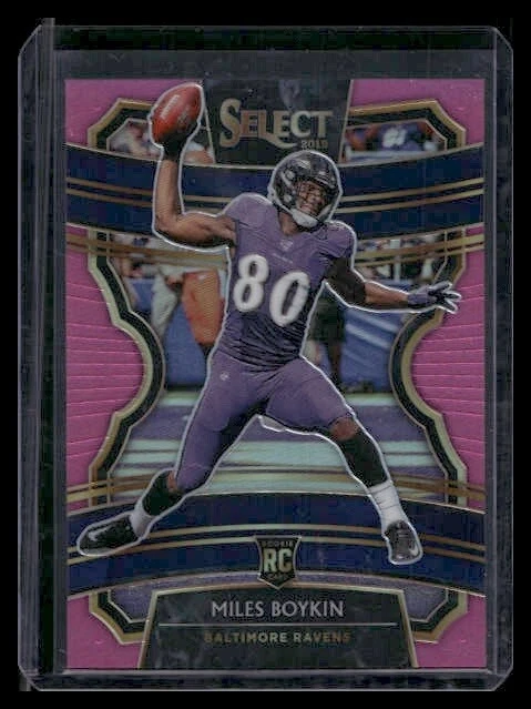 2019 Panini Select #23 Miles Boykin PINK /10 Rookie Ravens