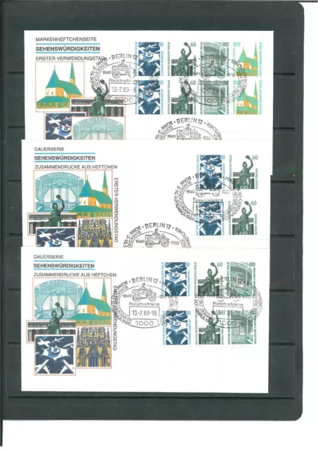 Berlin Zusammendrucke aus Markenheftchen MH 15 als FDC - Mi. 773.-