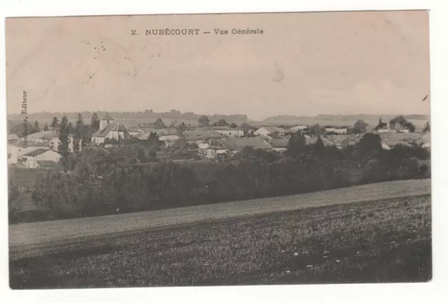 Cpa 55 - Nubécourt : Vue Générale (Meuse) Écrite