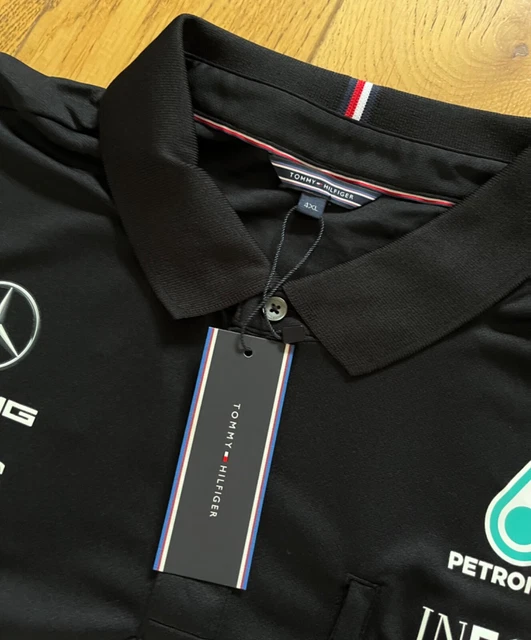MERCEDES AMG PETRONAS F1 polo , Tommy Hilfiger , Team Issue genuine 