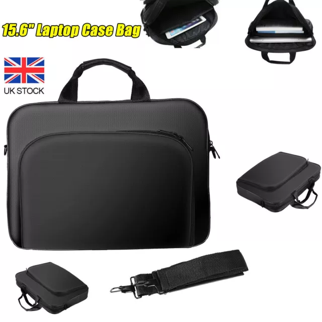 15.6" Laptop Bag Case Computer Briefcase Notebook Padded Shoulder Strap Unisex
