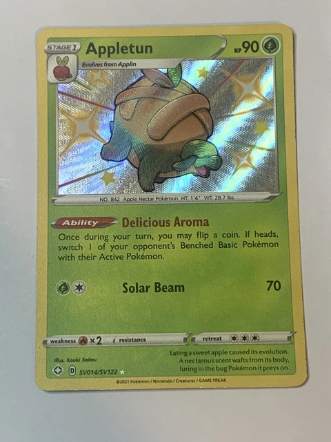 Pokemon TCG SV014/SV122 Appletun Shining Fates Baby Shiny Holo Rare