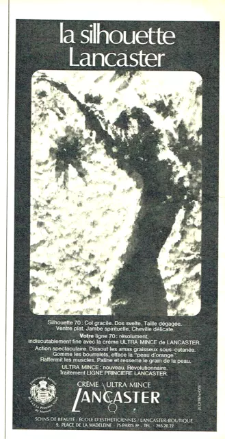 1971 Advertising 0623 Cosmetic Ultra Thin Lancaster Silhouette