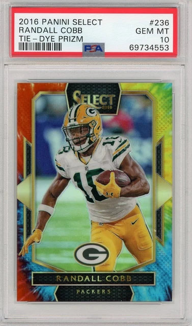 2016 Panini Select Randall Cobb Tie-Dye Prizm 4/25 PSA 10 POP 1...