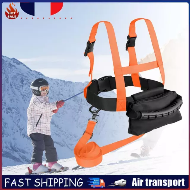 Children Snowboard Training Harness Adjustable Walking Safty Belt (Orange) FR