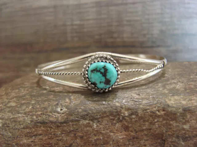 Navajo Indian Sterling Silver & Turquoise Bracelet by Charley