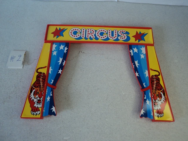 PLAYMOBIL VINTAGE CIRQUE façade rouge entrée artistes tigre # 3553
