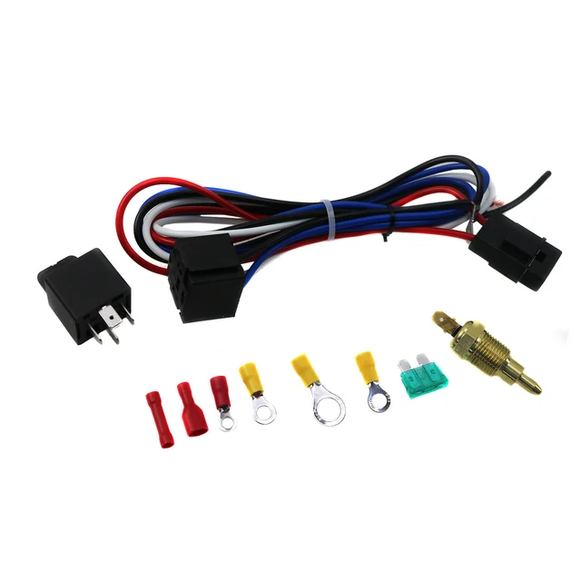 3/8" Electric Radiator Engine Fan Temperature Switch Thermostat Relay Kits