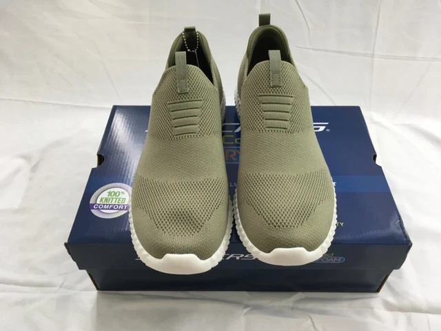 SKECHERS MEN S SHOES Elite Flex WASIK 52649 Olive Size 10 34.99