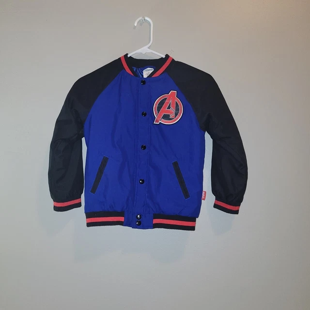 Disney Store Marvel Avengers Boy Varsity Jacket Size 5/6