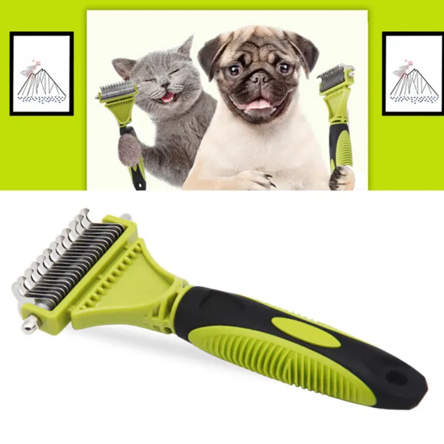 Grooming Brush For Pet Dog Cat Deshedding Tool Rake Comb Fur Remover Reduce Hair 10