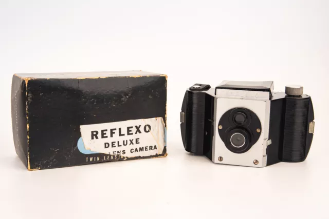 Reflexo Deluxe TLR Twin Lens Reflex 127 Film Camera in Original Box WORKS V20