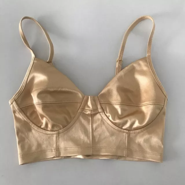 Free People Womens Long Distance Longline Top Gold Size XS RRP $38