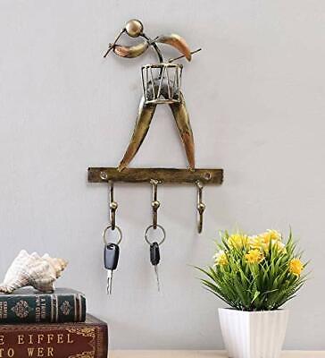 Brown Iron Hand Drum  Wall Hooks Hangers Holder Hanging Coat Towel Clothes