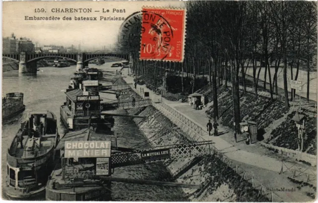 CPA AK Charenton Le Pont Embarcadere des bateaux Parisiens FRANCE (1282185)