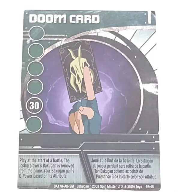 Bakugan Battle Brawlers Doom Foil Version Green Ability Card BA178 Anime TCG