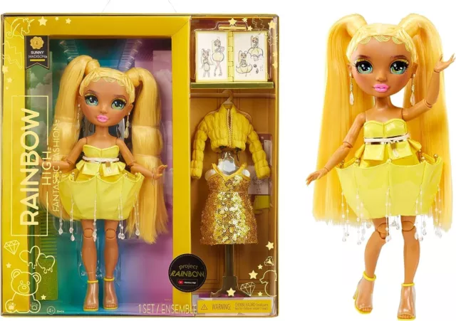 COMPLETE RAINBOW HIGH Fashion Doll Poupée Sheryl Meyer Serie 3 yellow as  new EUR 30,00 - PicClick FR