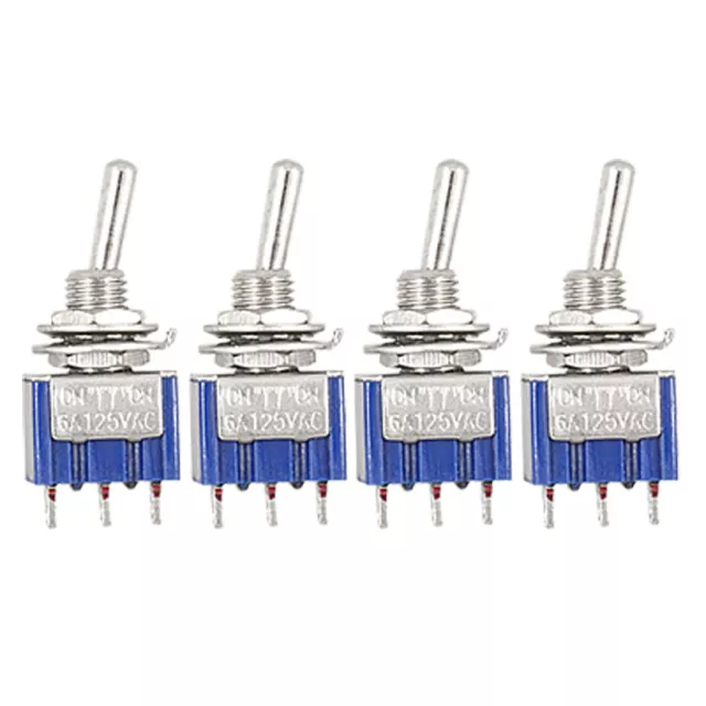 4x Mini Conmutador Interruptor Palanca AC 125V 6A 3Pin SPDT On/Off/On 3 Posición