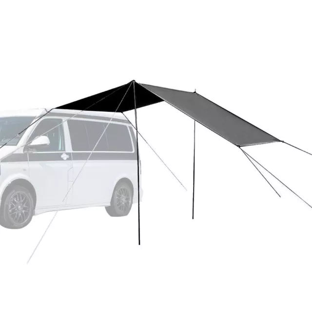 Universal Awning Sun Canopy Sunshade For Motorhome Van Campervan Suv,Black