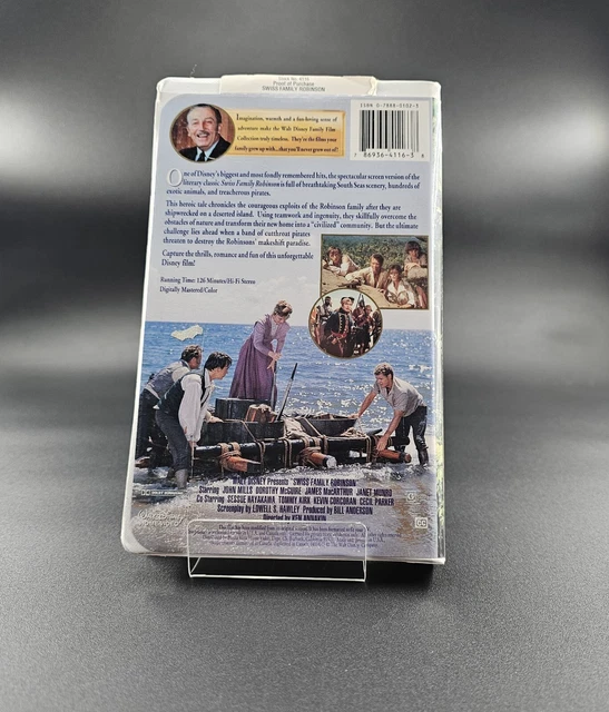 WALT DISNEY FAMILY Film Collection Movie SWISS FAMILY ROBINSON VHS TAPE