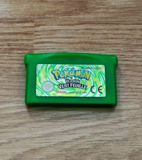 Pokemon Vert Feuille Authentique Gameboy Advance GBA Fra