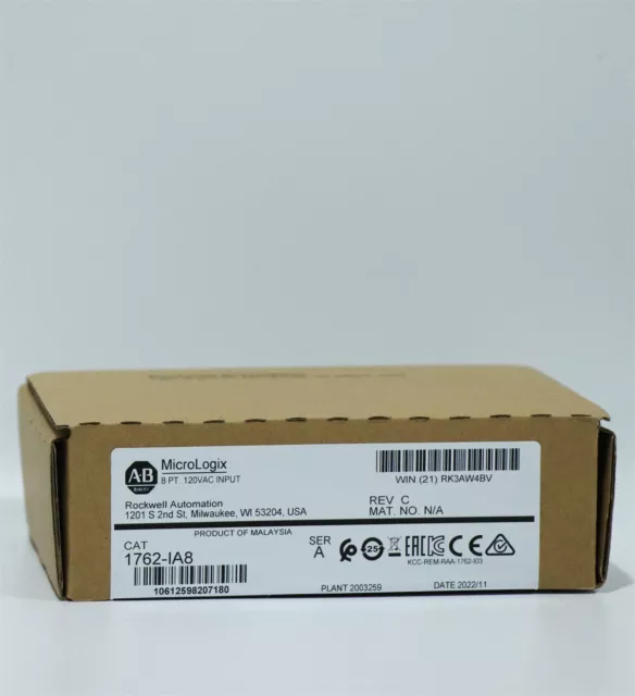 Allen-Bradley 1762-IA8 MicroLogix New & Sealed In Stock 1762IA8