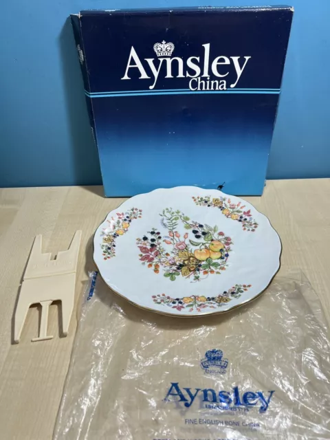 AYNSLEY FINE 10 Bone China Cake Plate And Display Stand In Box 20.00 PicClick UK