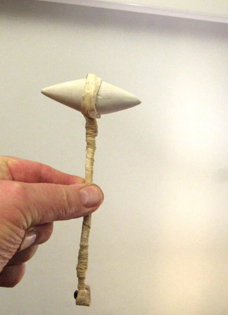 MINI SIOUX  WARCLUB Biconical carved head, hide wrap   native american weapons