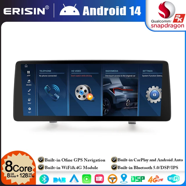 Autoradio Android 13 Avec Apple CarPlay Pour BMW E90 E60 E63 - Écran 8.8" - Marque Erisin (Neuf)