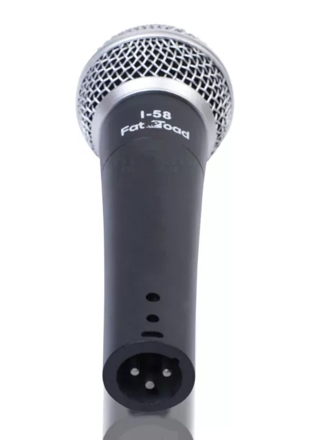 Vocal Handheld Microphones & Clips (3 Pack) by FAT TOAD | Cardioid Dynamic, Wire