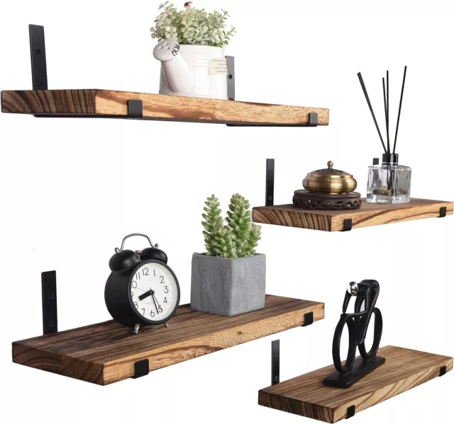 HXSWY Rustic Wood Floating Shelves for Wall Farmhouse Wooden Wall Shelf 3