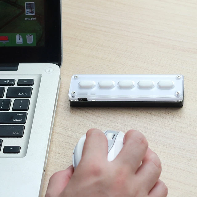 5 KEYS KEYBOARD Keypad DIY Shortcut Type-C One-handed Keyboard for ...
