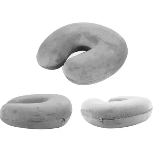 U-Shaped Neck Support Memory Foam Travel Pillow Head Rest Car Plane Soft Cushion