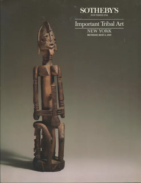 F SOTHEBY’S IMPORTANT TRIBAL ART AFRICAN OCEANIC MASKS Auction Catalog 1989