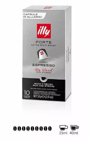 100 capsule caffè espresso ILLY FORTE compatibili macchine Nespresso extra bold 2