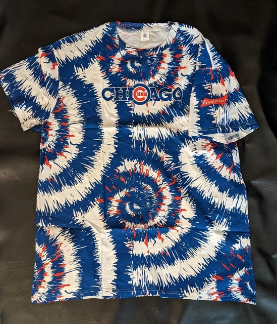 Chicago Cubs Wrigley Campo Cravatta Tinto Sga Camicia Baseball MLB Stadio XL New