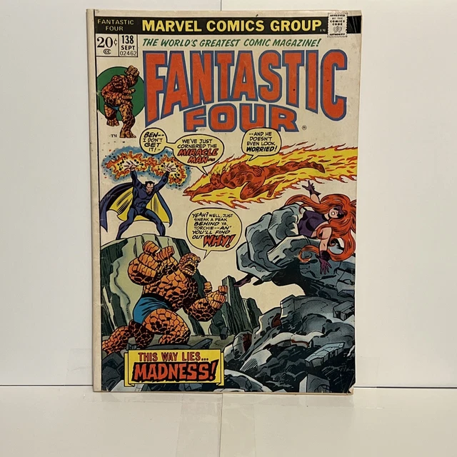 Fantastic Four #138 Miracle Man Appearance! Marvel 1973